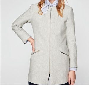 Zara Herringbone Light Coat
